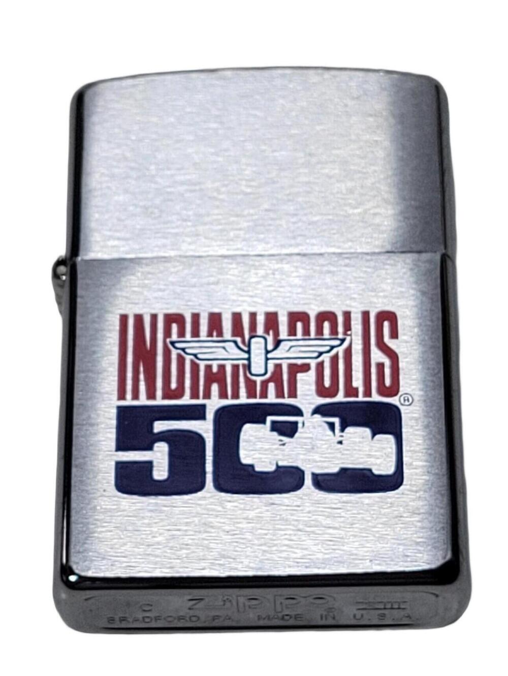 Vintage Indianapolis 500 Zippo Lighter Brushed Chrome 1997 New Sealed